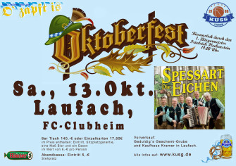 KuSG Laufach lädt zum zünftigen Oktoberfest ein